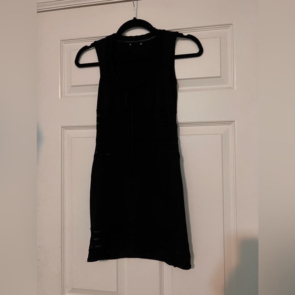 Anything bling boutique size s black bodycon dress with lace details